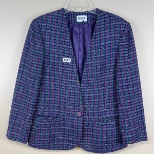 Koret size 10 vintage purple 19-1/2 p2p 26-1/2 length front pockets preowned
